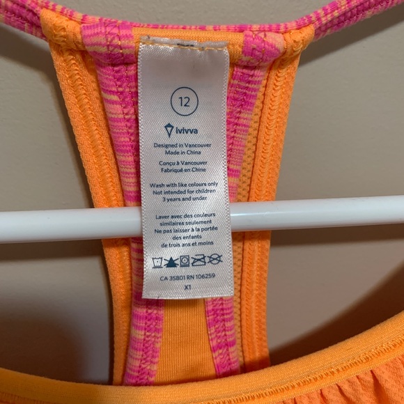 Ivivva by Lululemon Double Dutch tank top, size 12 - Picture 4 of 8